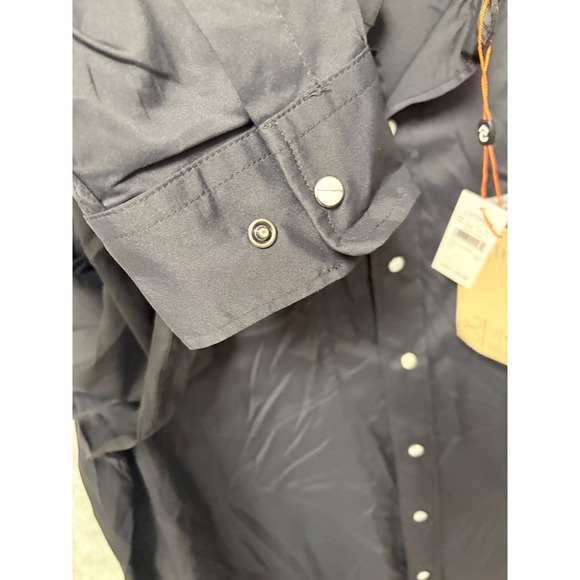 Rafter Outdoors Men's Black Long Sleeve Western Snap Button Shirt Size L Stretch - Picture 9 of 15